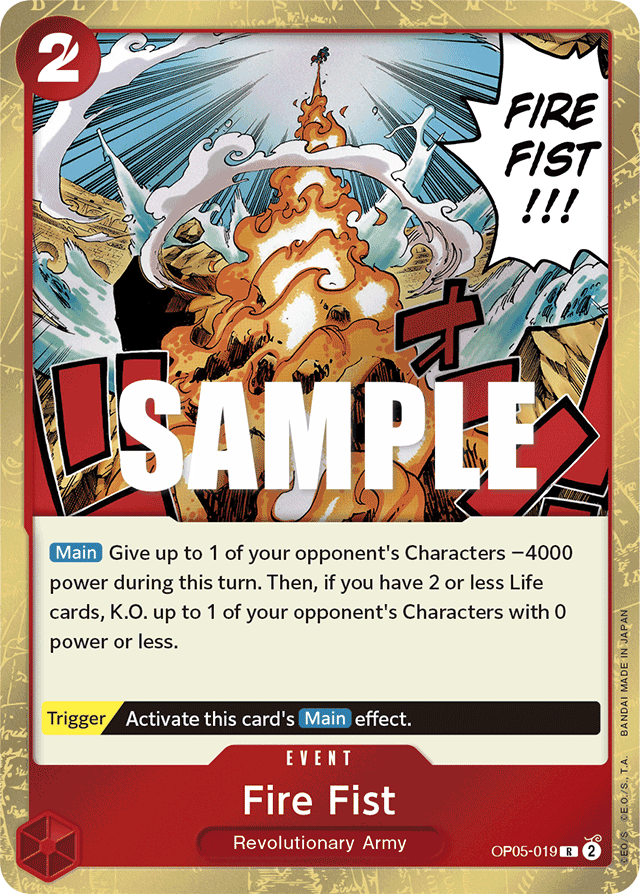 Fire Fist - OP05-019 - Rare - Awakening of the New Era