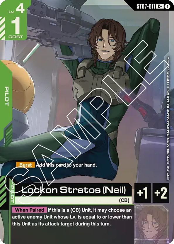 Lockon Stratos (Neil) - ST07-011 - Common (Alternate Art) - Celestial Drive