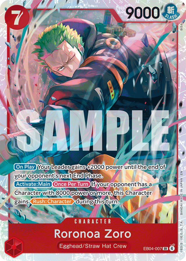 Roronoa Zoro - EB04-007 - Super Rare - Egghead Crisis
