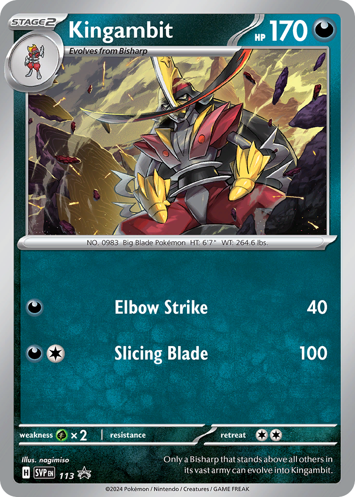 Kingambit - 113 - Scarlet & Violet Black Star Promos