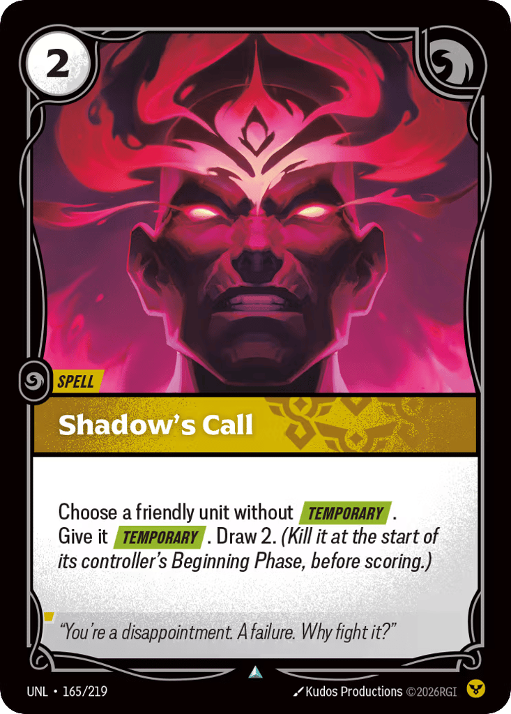 Shadow's Call - 165/219 - Uncommon - Unleashed