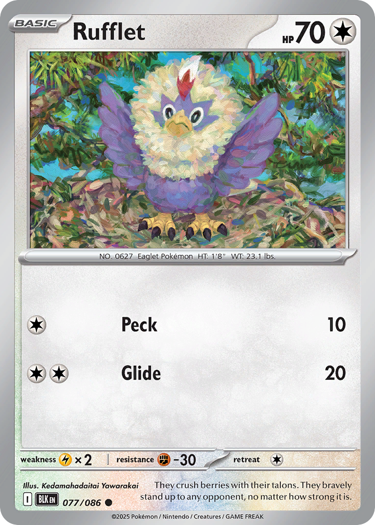 Rufflet - 77/86 - Black Bolt