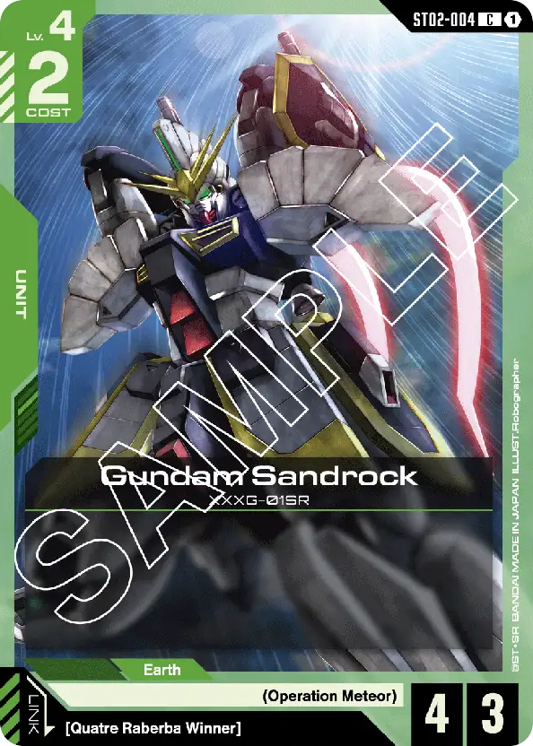 Gundam Sandrock - ST02-004 - Common - Wings of Advance