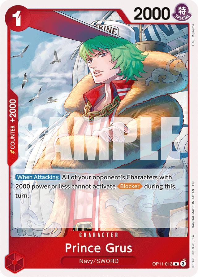 Prince Grus - OP11-013 - Rare - A Fist Of Divine Speed