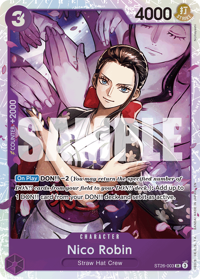 Nico Robin - ST26-003 - Super Rare - PURPLE/BLACK Monkey.D.Luffy