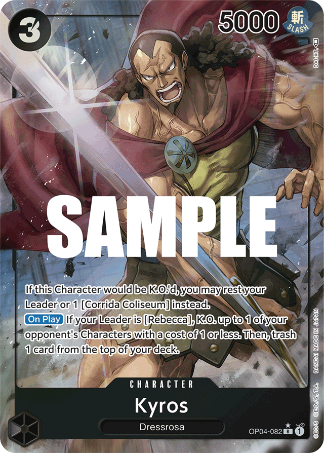 Kyros - OP04-082 - Rare (Alternate Art) - Kingdoms of Intrigue