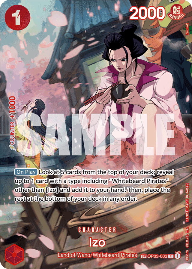 Izo - OP03-003 - Rare (Special Alternate Art) - Pillars of Strength