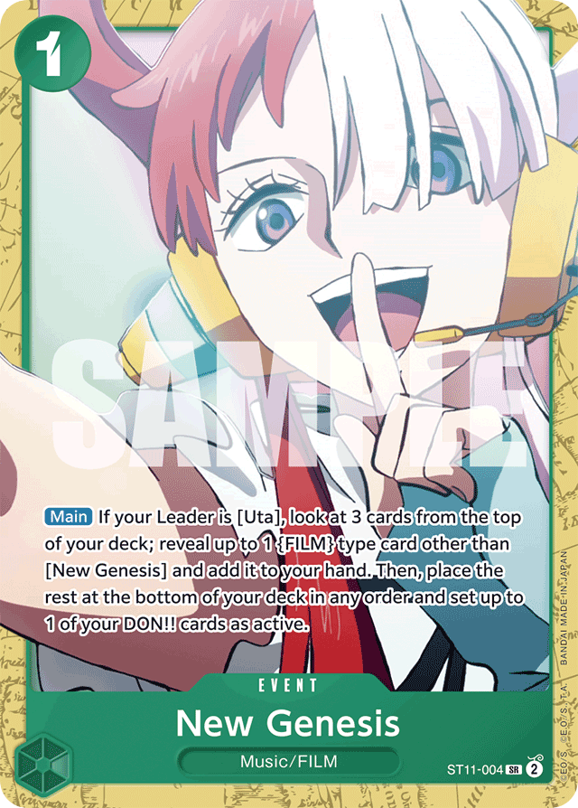 New Genesis - ST11-004 - Super Rare (Green Uta Alt Art) - Uta