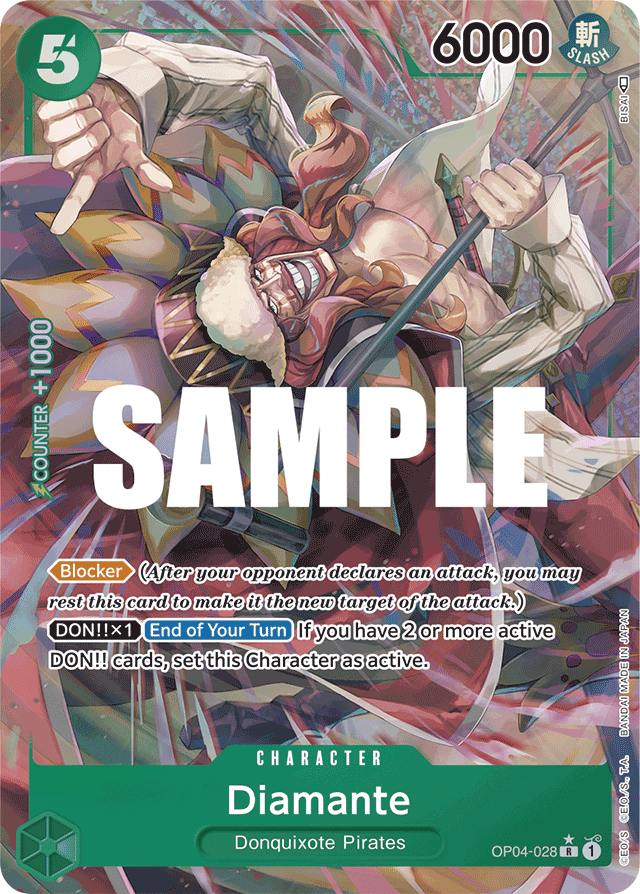 Diamante - OP04-028 - Rare (Alternate Art) - Kingdoms of Intrigue