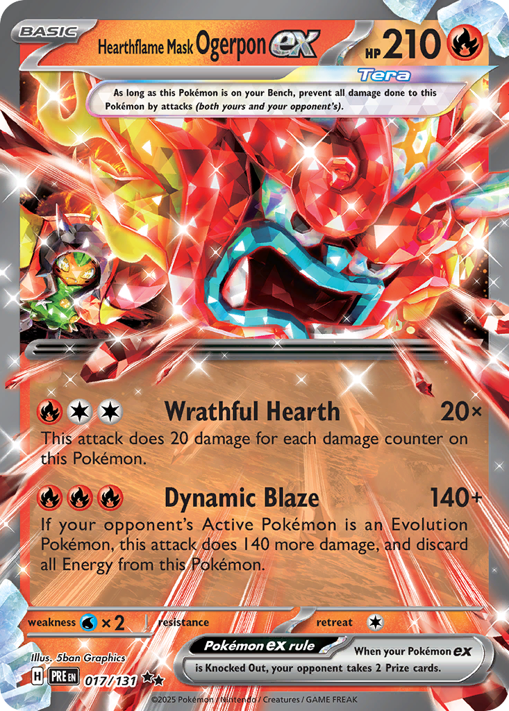 Hearthflame Mask Ogerpon ex - 017/131 - Prismatic Evolutions