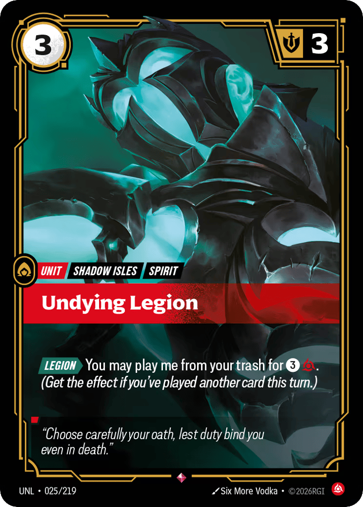 Undying Legion - 025/219 - Rare - Unleashed