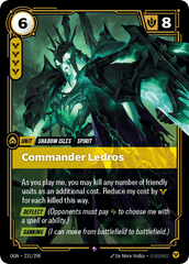 Commander Ledros - 231/298 - Rare - Origins