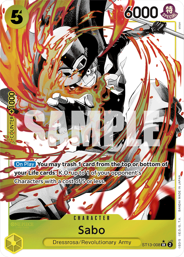 Sabo - ST13-008 - Super Rare (Alternate Art) - Ultra Deck: The Three Brothers