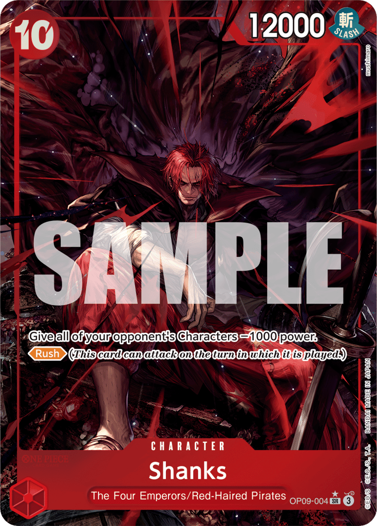 Shanks - OP09-004 - Super Rare (Alternate Art) - Emperors In The New World