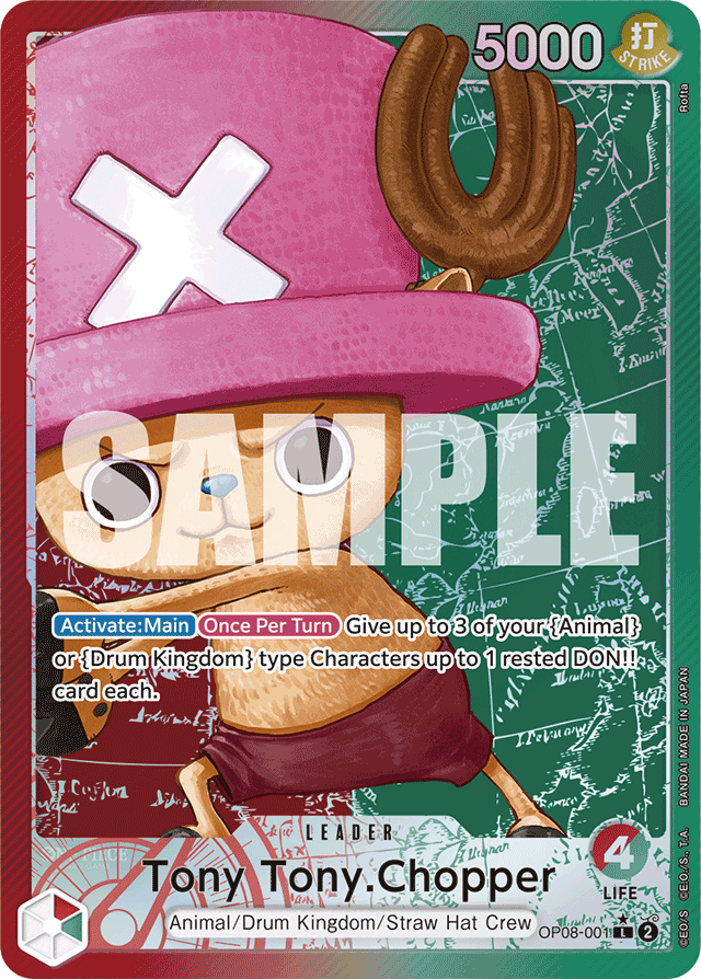 Tony Tony.Chopper - OP08-001 - Leader (Alternate Art) - Two Legends