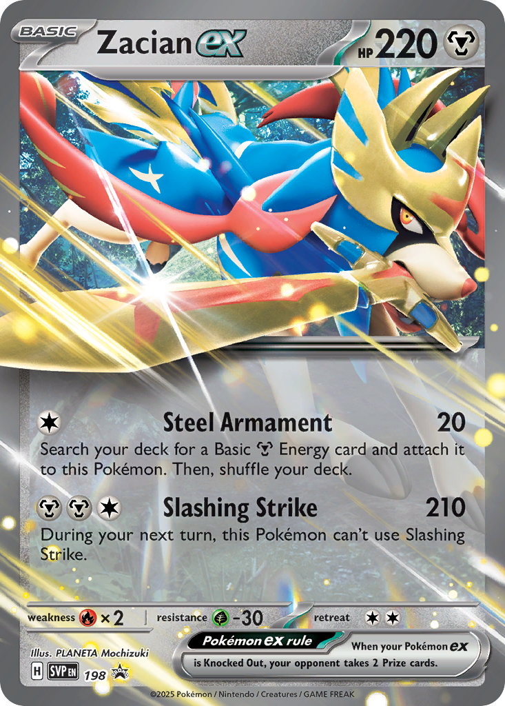 Zacian ex - 198 - Scarlet & Violet Black Star Promos