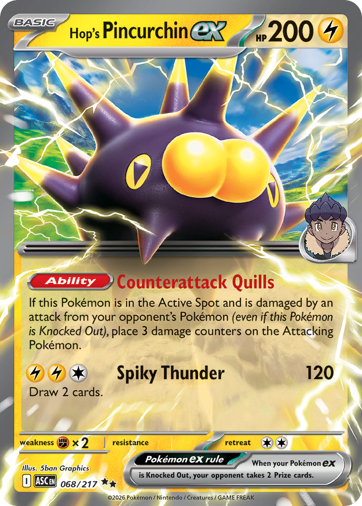 Hop's Pincurchin ex - 068/217 - Ascended Heroes