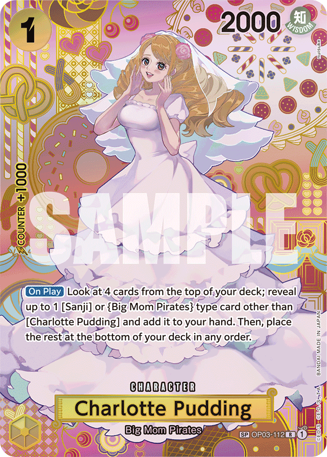 Charlotte Pudding - OP03-112 - Rare (Special Alternate Art) - Pillars of Strength