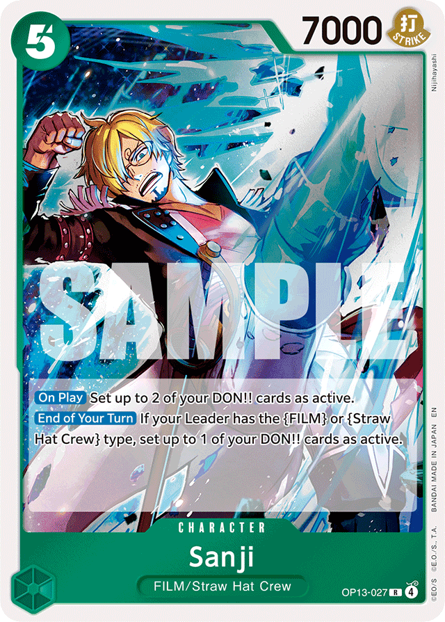 Sanji - OP13-027 - Rare - Carrying On His Will