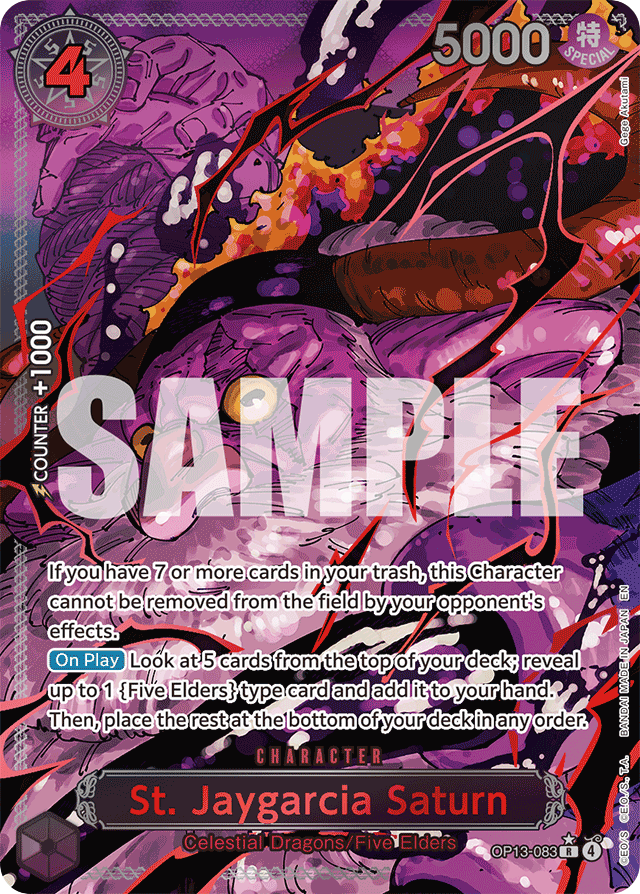 St. Jaygarcia Saturn - OP13-083 - Rare (Red Alt Art) - Carrying On His Will
