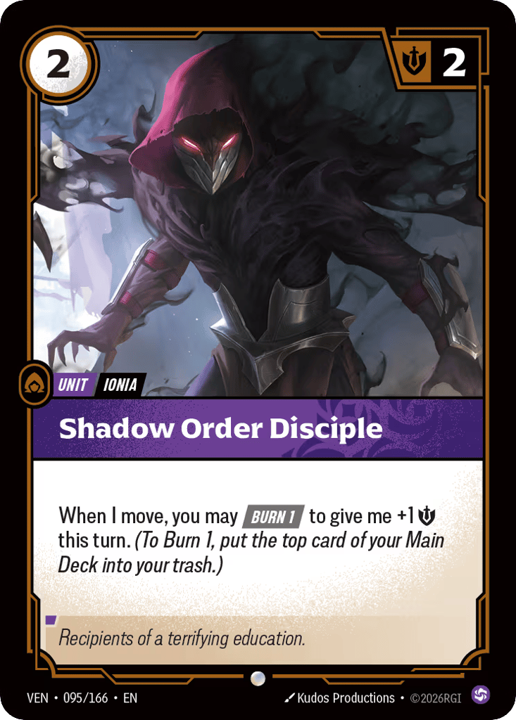 Shadow Order Disciple - 095/166 - Common - Vendetta