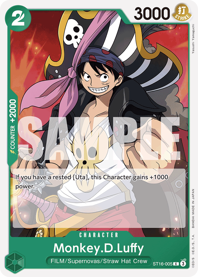 Monkey.D.Luffy - ST16-005 - Common - GREEN Uta