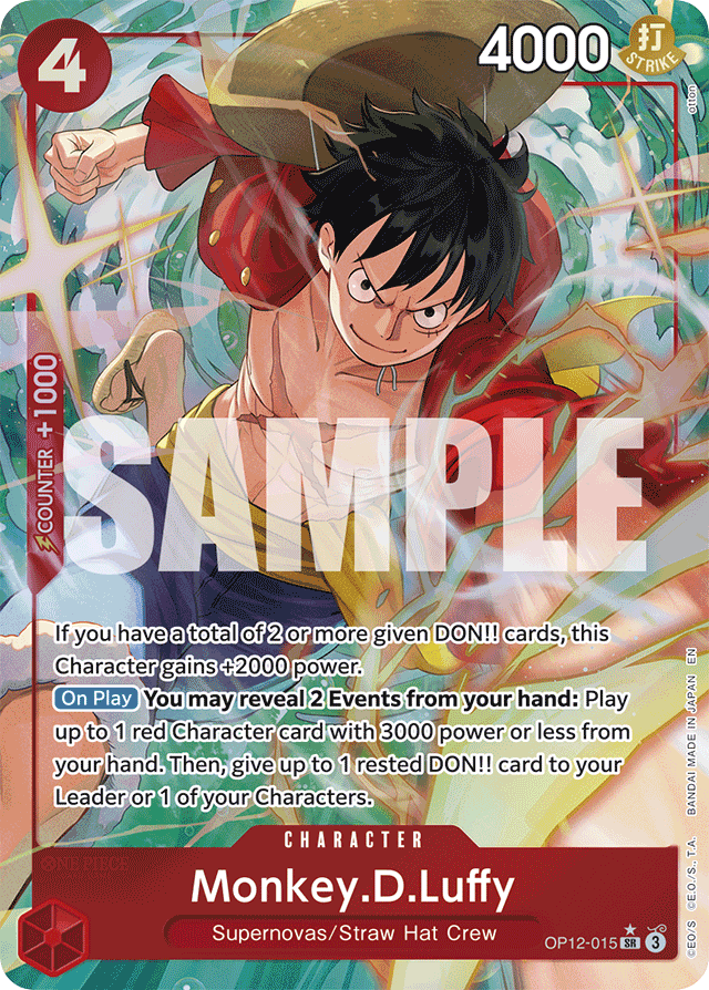 Monkey.D.Luffy - OP12-015 - Super Rare (Alternate Art) - Legacy of the Master