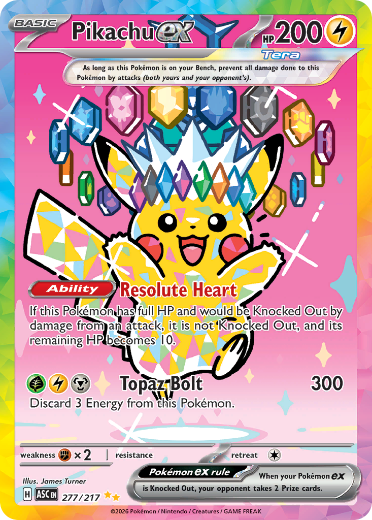Pikachu ex - 277/217 - Ascended Heroes