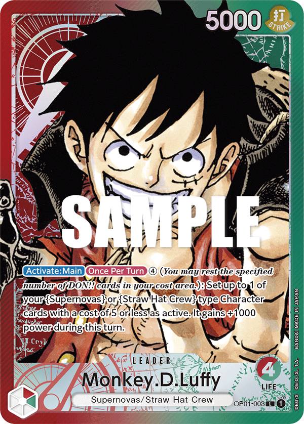Monkey.D.Luffy - OP01-003 - Leader (Alternate Art) - Romance Dawn