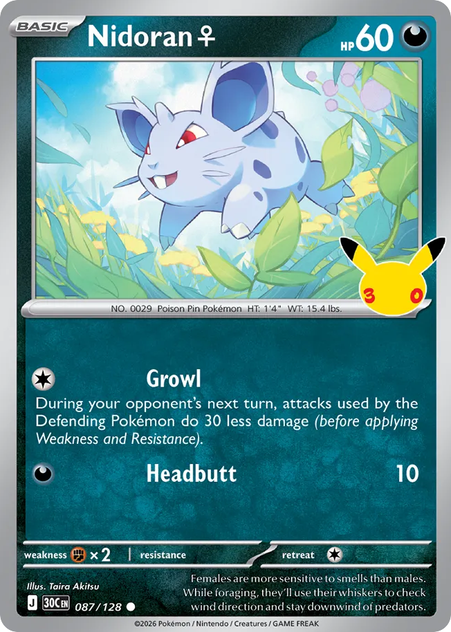 Nidoran ♀ - 087/128 - 30th Celebration
