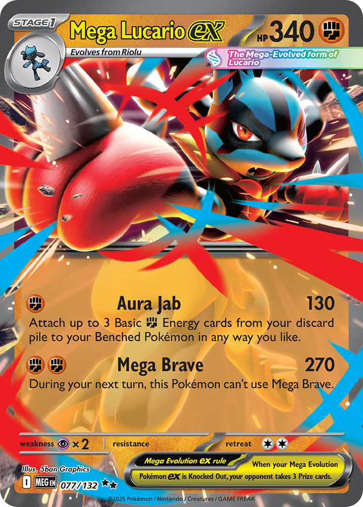 Mega Lucario ex - 077/132 - Mega Evolution