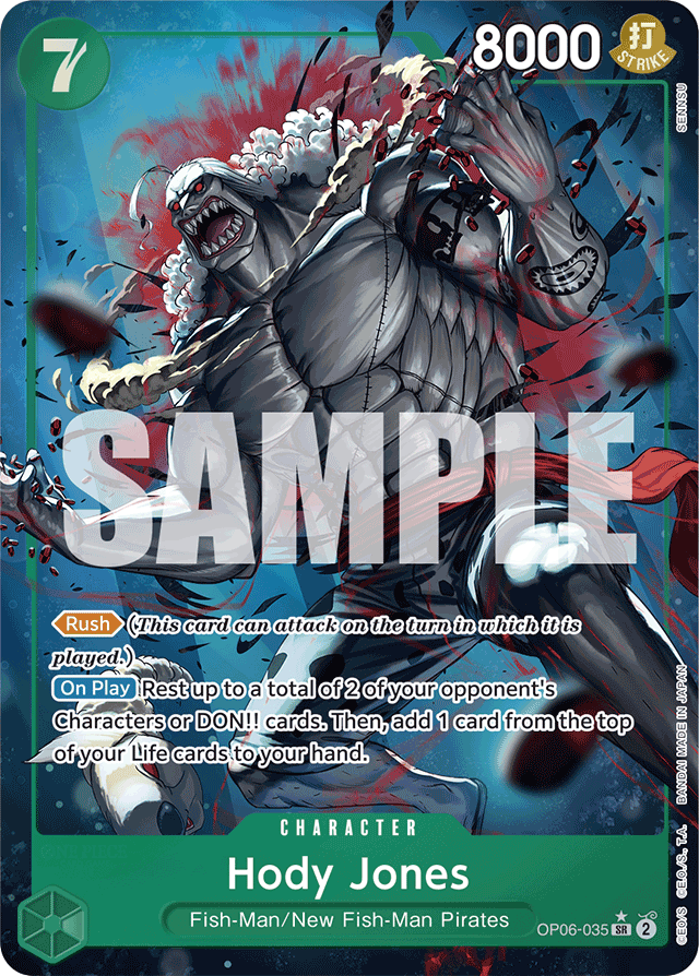 Hody Jones - OP06-035 - Super Rare (Premium Alt Art) - Wings of the Captain