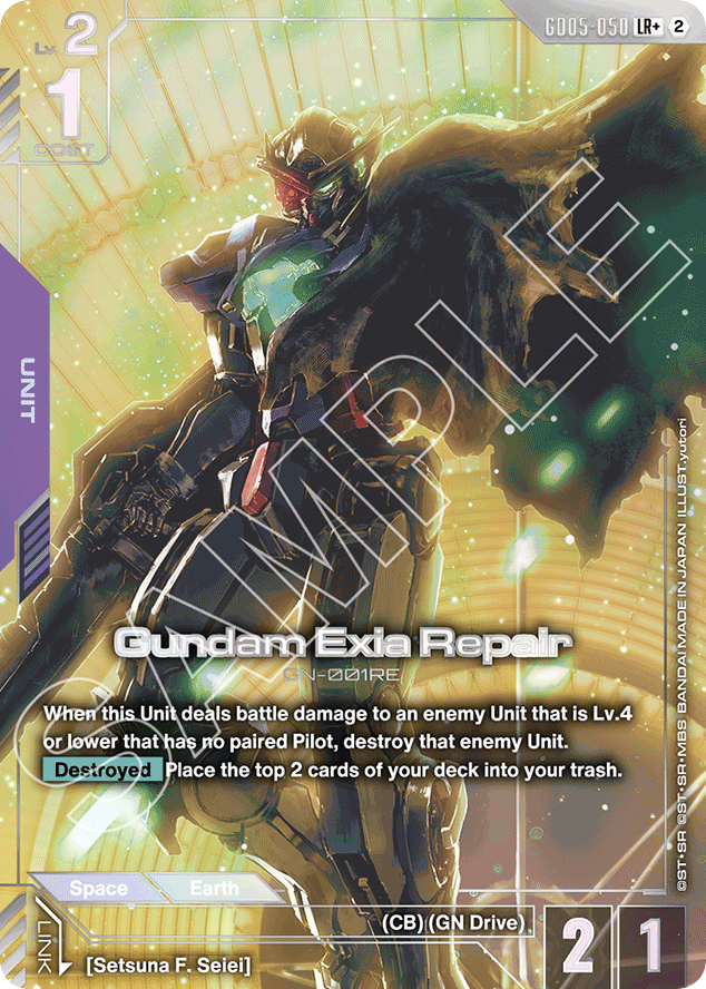 Gundam Exia Repair - GD05-050 - Legend Rare (Alternate Art) - Freedom Ascension