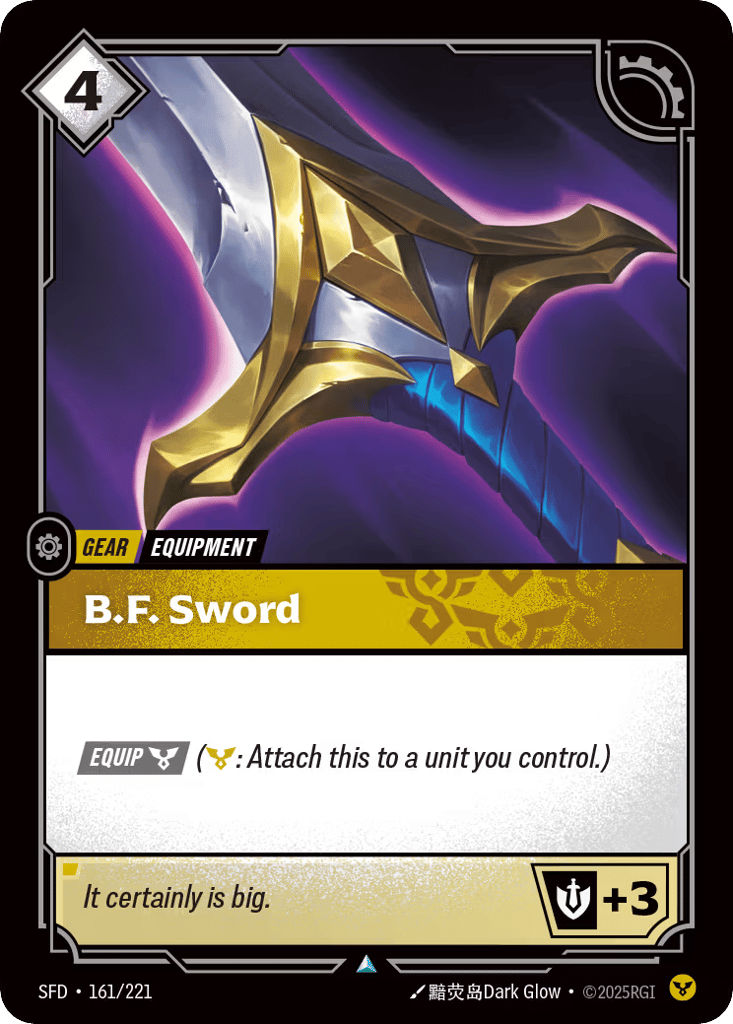 B.f. Sword - 161/221 - Uncommon - Spiritforged