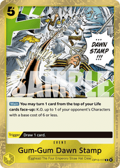 Gum-Gum Dawn Stamp - OP13-117 - Rare - Carrying On His Will