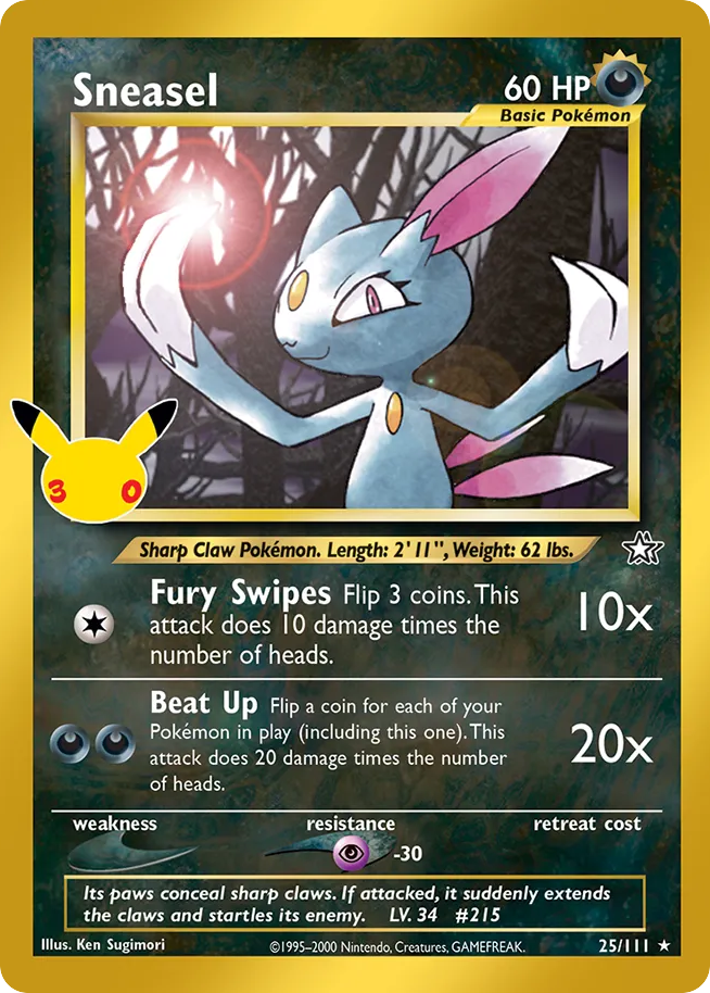 Sneasel - 025/111 - 30th Celebration: Classic Collection