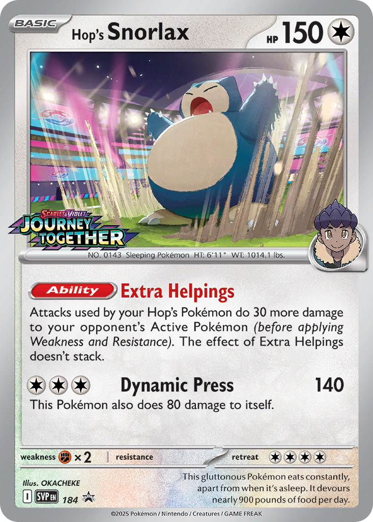 Hop's Snorlax - 184 - Scarlet & Violet Black Star Promos