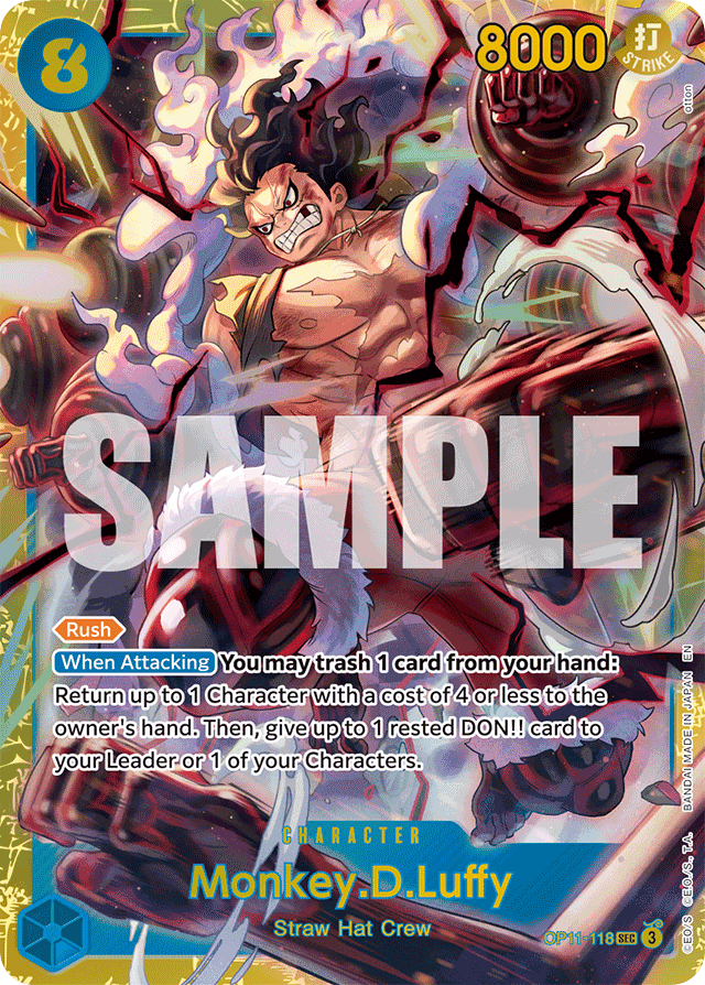 Monkey.D.Luffy - OP11-118 - Secret Rare - A Fist Of Divine Speed