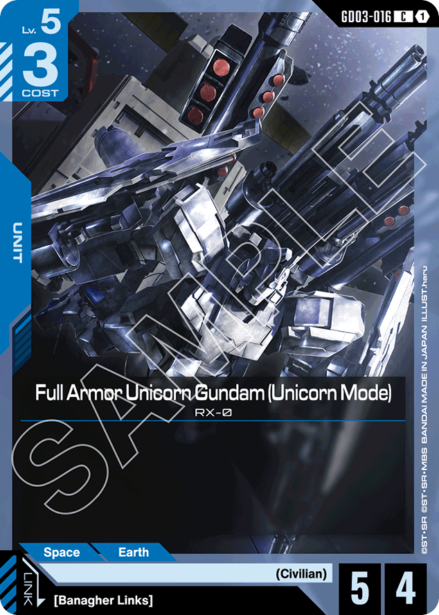 Full Armor Unicorn Gundam (Unicorn Mode) - GD03-016 - Common - Steel Requiem