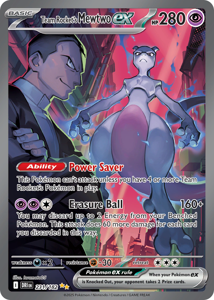Team Rocket's Mewtwo ex - 231/182 - Destined Rivals