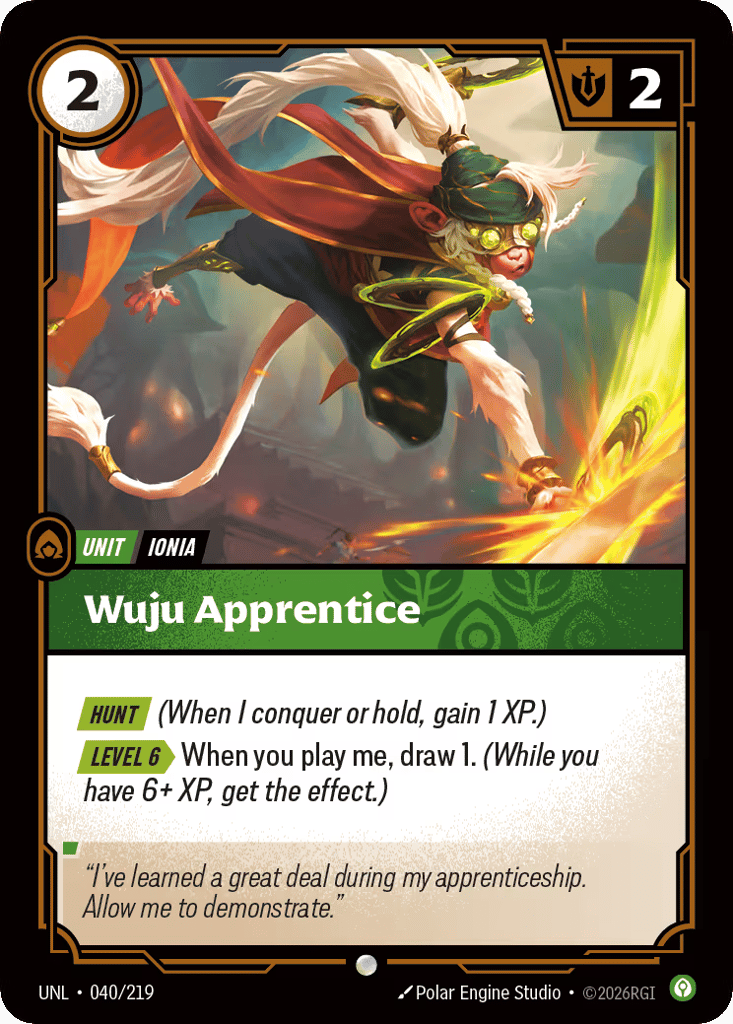 Wuju Apprentice - 040/219 - Common - Unleashed