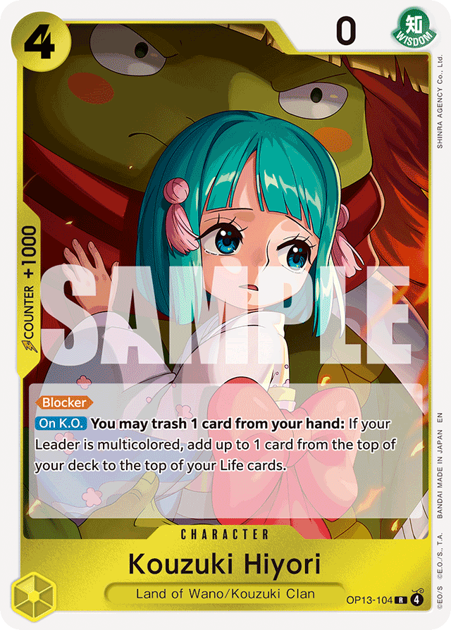 Kouzuki Hiyori - OP13-104 - Rare - Carrying On His Will