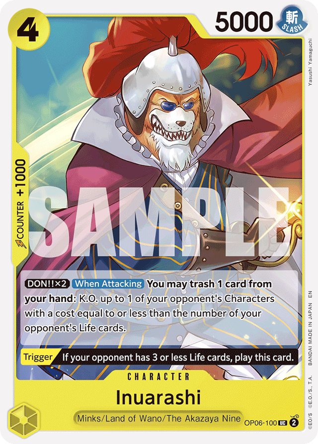 Inuarashi - OP06-100 - Uncommon (Reprint) - Wings of the Captain