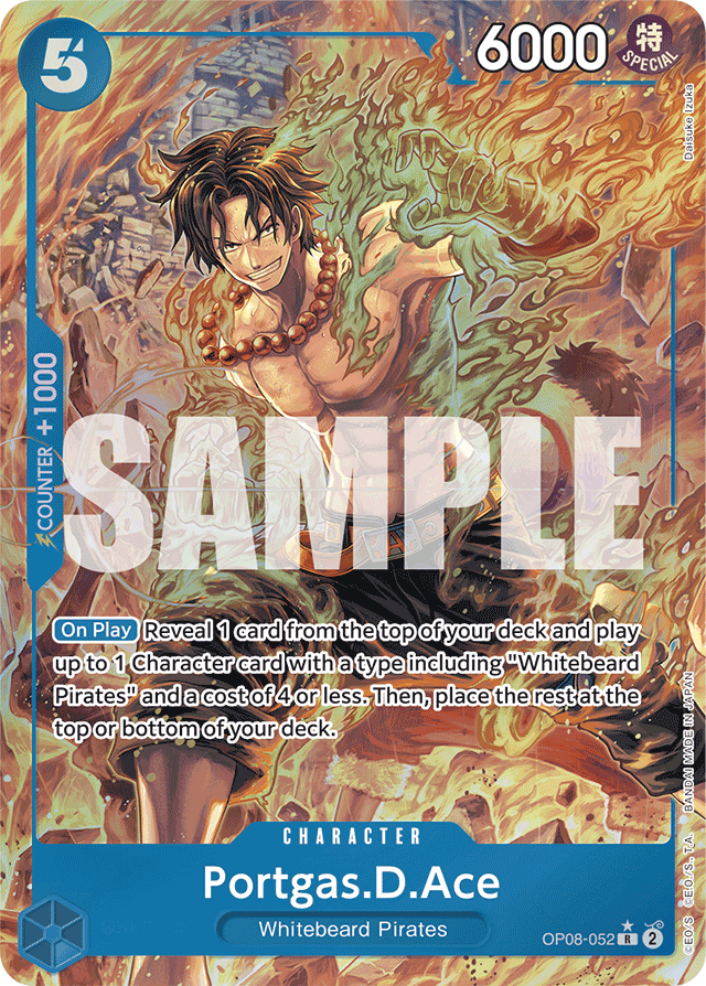 Portgas.D.Ace - OP08-052 - Rare (Alternate Art) - Two Legends