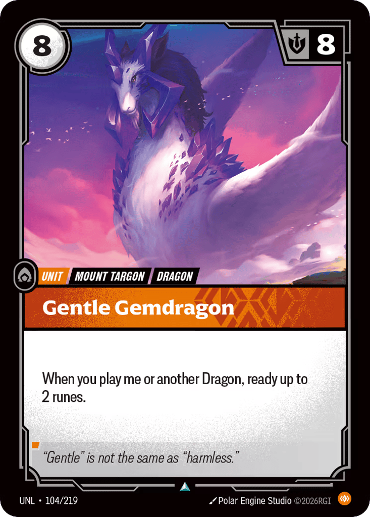 Gentle Gemdragon - 104/219 - Uncommon - Unleashed