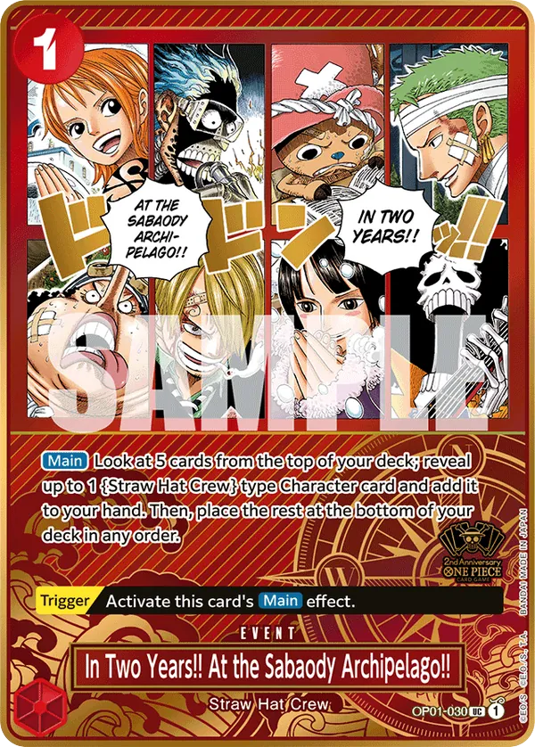 In Two Years!! At the Sabaody Archipelago!! - OP01-030 - Uncommon (Second Anniversary Stamp) - Romance Dawn