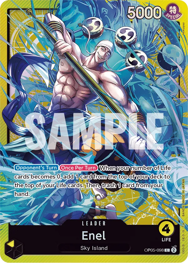 Enel - OP05-098 - Leader (Sound Loader Vol2Alt Art) - Awakening of the New Era