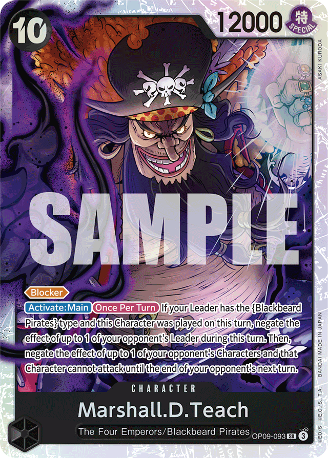 Marshall.D.Teach - OP09-093 - Super Rare - Emperors In The New World
