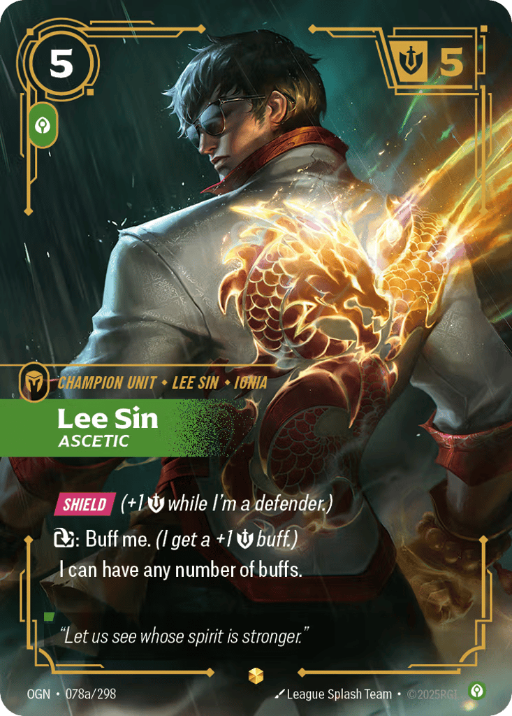Lee Sin, Ascetic - 078a/298 - Showcase - Origins