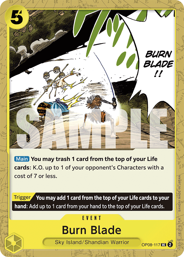 Burn Blade - OP08-117 - Uncommon - Two Legends